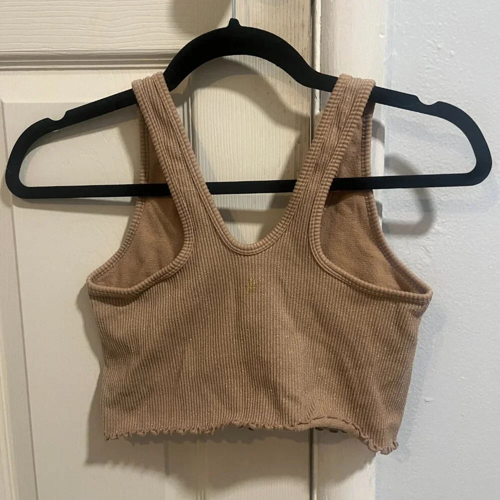 Spiritual Gangster Amor Crop Tank Gold - Picture 2 of 4